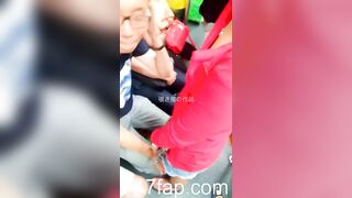 Peeping on Tits (Showing Face) Young Amateur Chinese Asian Girl in Public 200