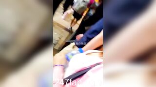 Peeping on Tits (Showing Face) Young Amateur Chinese Asian Girl in Public 204
