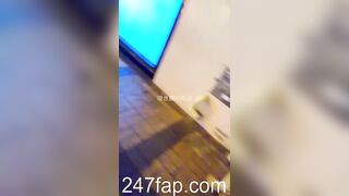 Peeping on Tits (Showing Face) Young Amateur Chinese Asian Girl in Public 204