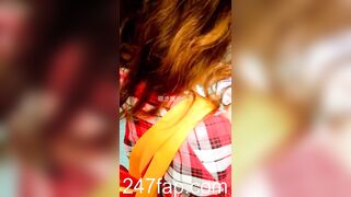 Peeping on Tits (Showing Face) Young Amateur Chinese Asian Girl in Public 206