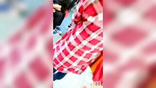 Peeping on Tits (Showing Face) Young Amateur Chinese Asian Girl in Public 206