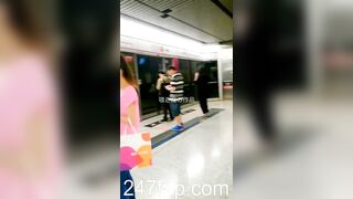 Peeping on Tits (Showing Face) Young Amateur Chinese Asian Girl in Public 217