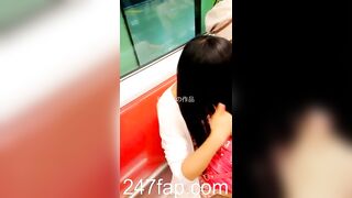 Peeping on Tits (Showing Face) Young Amateur Chinese Asian Girl in Public 229xx