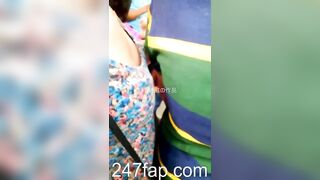 Peeping on Tits (Showing Face) Young Amateur Chinese Asian Girl in Public 231xx