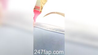 Peeping on Tits (Showing Face) Young Amateur Chinese Asian Girl in Public 236xx