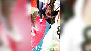 Peeping on Tits (Showing Face) Young Amateur Chinese Asian Girl in Public 248