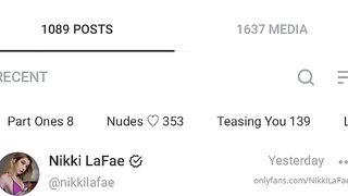 Nikkilafae (Nikki LaFae aka nikkilafaefree) OnlyFans leaks 4 foot 9 inch 22 yo Slim Fit Girl Porn Video 24