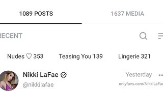 Nikkilafae (Nikki LaFae aka nikkilafaefree) OnlyFans leaks 4 foot 9 inch 22 yo Slim Fit Girl Porn Video 24