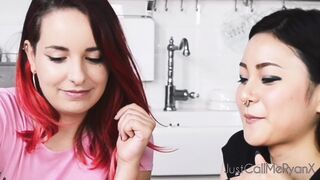 Mia Casanova, Eva Autumn, Rae Lil Black Lesbian Threesome With My First Time Strapon- Rae Lil Black OnlyFans Leaks