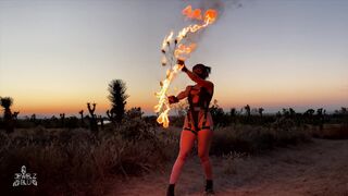 Fire dancing at dusk I love the desert and the dust  it fuels my soul. - Jewelzblu OnlyFans Leaks