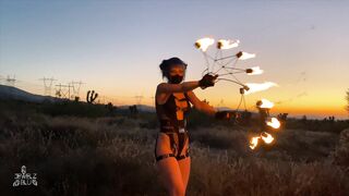 Fire dancing at dusk I love the desert and the dust  it fuels my soul. - Jewelzblu OnlyFans Leaks