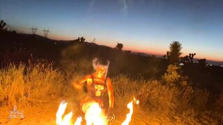 Fire dancing at dusk I love the desert and the dust  it fuels my soul. - Jewelzblu OnlyFans Leaks