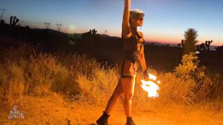 Fire dancing at dusk I love the desert and the dust  it fuels my soul. - Jewelzblu OnlyFans Leaks
