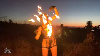 Fire dancing at dusk I love the desert and the dust  it fuels my soul. - Jewelzblu OnlyFans Leaks