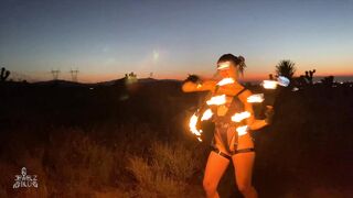 Fire dancing at dusk I love the desert and the dust  it fuels my soul. - Jewelzblu OnlyFans Leaks