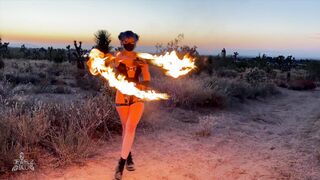 Fire dancing at dusk I love the desert and the dust  it fuels my soul. - Jewelzblu OnlyFans Leaks