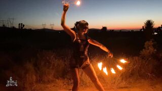 Fire dancing at dusk I love the desert and the dust  it fuels my soul. - Jewelzblu OnlyFans Leaks
