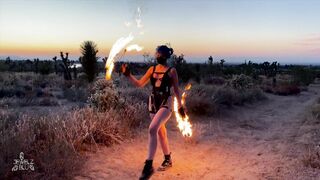 Fire dancing at dusk I love the desert and the dust  it fuels my soul. - Jewelzblu OnlyFans Leaks