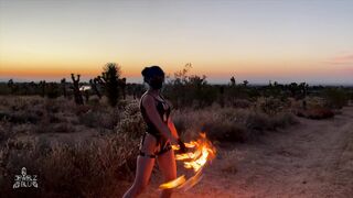 Fire dancing at dusk I love the desert and the dust  it fuels my soul. - Jewelzblu OnlyFans Leaks
