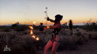 Fire dancing at dusk I love the desert and the dust  it fuels my soul. - Jewelzblu OnlyFans Leaks