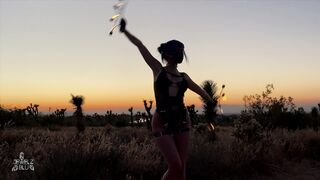 Fire dancing at dusk I love the desert and the dust  it fuels my soul. - Jewelzblu OnlyFans Leaks