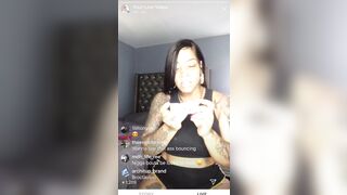 Ebony Bombshell Bodi Quiin's Sexy Stockings and Heels Show