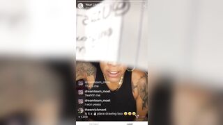 Ebony Bombshell Bodi Quiin's Sexy Stockings and Heels Show