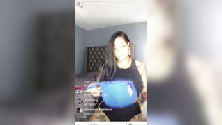 Ebony Bombshell Bodi Quiin's Sexy Stockings and Heels Show