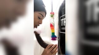 Briabackwoods Leaks -  Dildo Play with Ebony Hottie