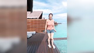 Anriokita -  Cumming on Sexy Red Lips and Tongue