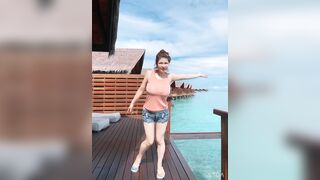 Anriokita -  Cumming on Sexy Red Lips and Tongue