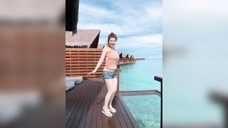 Anriokita -  Cumming on Sexy Red Lips and Tongue