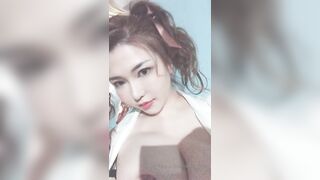 Anriokita -  Cumming on Sexy White Thigh Highs and Heels