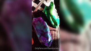 Tay s Tiny Toes OnlyFans -  Dominant Mistress and Her Submissive Slave Play with Bondage Toys