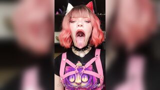 Misty Silver OnlyFans -  Drool-Filled Mouth Fetish with a Surprise Twist