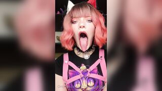 Misty Silver OnlyFans -  Drool-Filled Mouth Fetish with a Surprise Twist