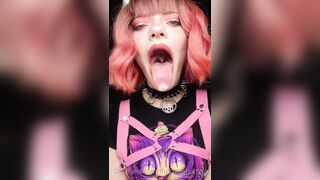 Misty Silver OnlyFans -  Drool-Filled Mouth Fetish with a Surprise Twist