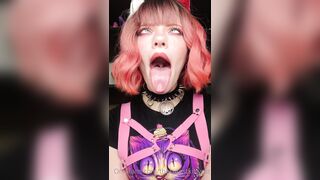 Misty Silver OnlyFans -  Drool-Filled Mouth Fetish with a Surprise Twist