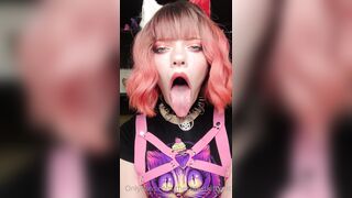 Misty Silver OnlyFans -  Drool-Filled Mouth Fetish with a Surprise Twist