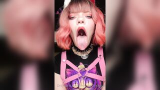 Misty Silver OnlyFans -  Drool-Filled Mouth Fetish with a Surprise Twist
