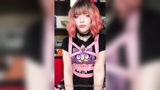 Snowcrazyfrenzy -  Tongue Tease in a Sexy Cutout Dress