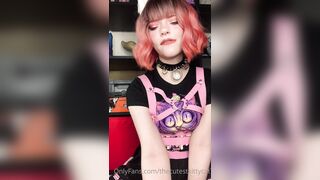 Snowcrazyfrenzy -  Tongue Tease in a Sexy Cutout Dress