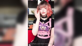 Snowcrazyfrenzy -  Tongue Tease in a Sexy Cutout Dress