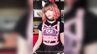 Snowcrazyfrenzy -  Tongue Tease in a Sexy Cutout Dress