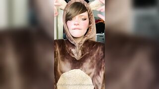 The Cutest Kitty Cat Leaked - Tongue Tease in a Sexy Skirt