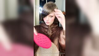 The Cutest Kitty Cat Leaked - Tongue Tease in a Sexy Skirt