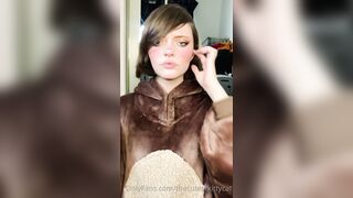 The Cutest Kitty Cat Leaked - Tongue Tease in a Sexy Skirt