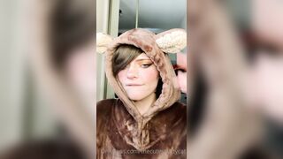 The Cutest Kitty Cat Leaked - Tongue Tease in a Sexy Skirt