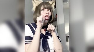 The Cutest Kitty Cat Leaked - Tongue Tricks and Fantasy Pleasure