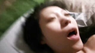 Long-haired, skinny vixen sex tape leak / 長髮白滑性女讓男友升天 4